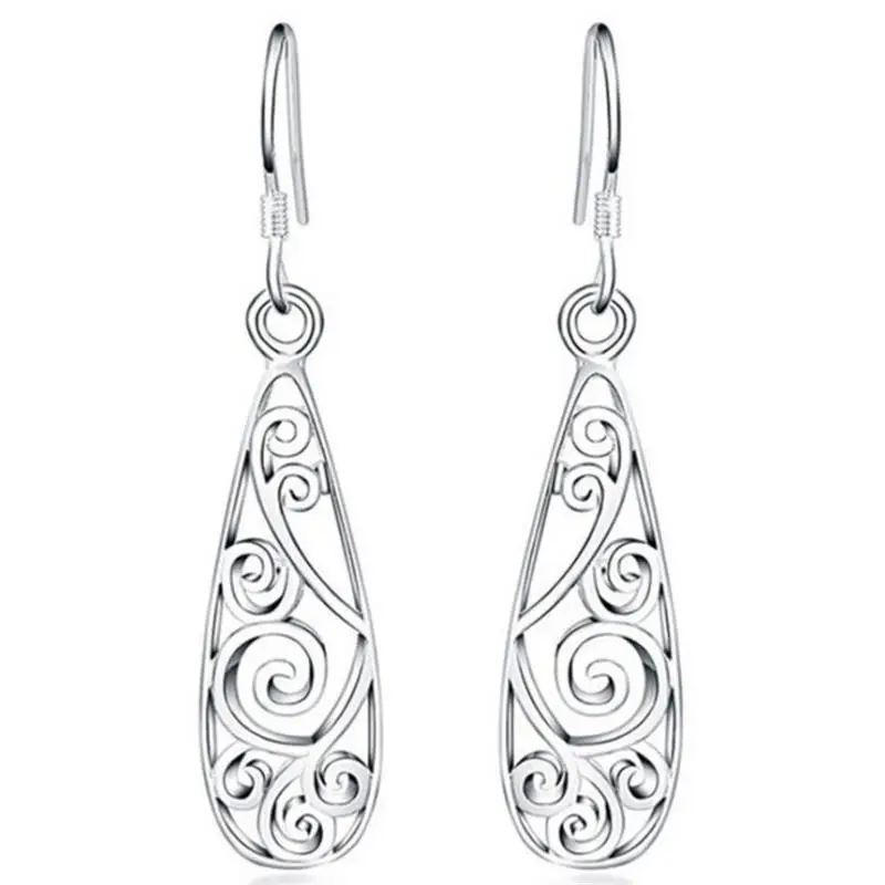 Simple And Cold Wind Silver Colour Hollow Earrings Bohemia Style Drop-Shaped Women's Long Earrings Party Gift Jewelry
Simple And Cold Wind Silver Colour Hollow Earrings Bohemia Style Drop-Shaped Women's Long Earrings Party Gift Jewelry
