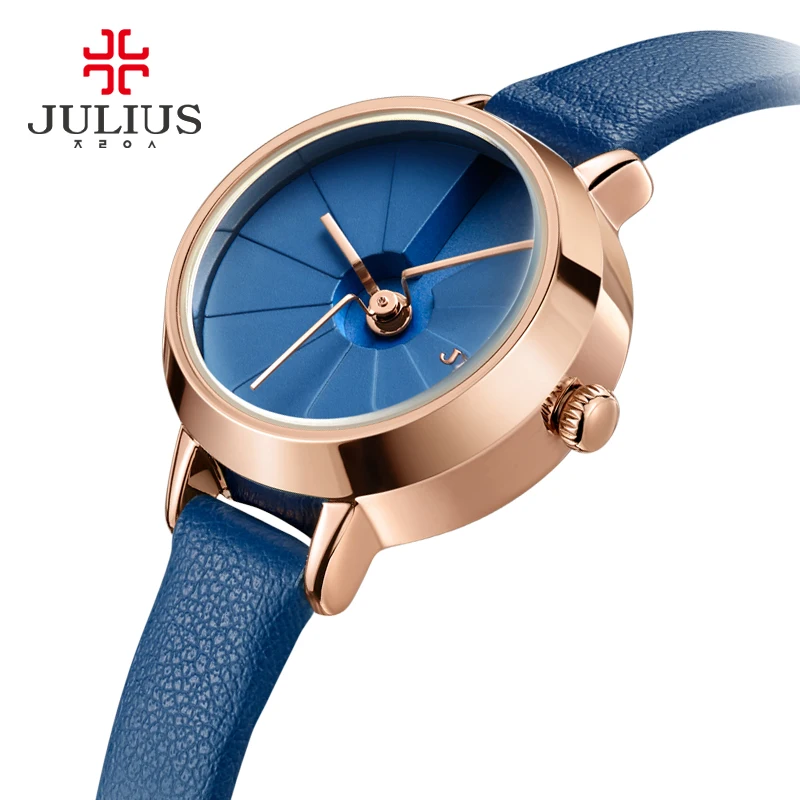 Korean Design Women's Quartz Wrist Watch Blue Leather Montre Femme 30M WaterProof Slim Ladies Thin Dial 23mm Whatch Reloj JA-979
Korean Design Women's Quartz Wrist Watch Blue Leather Montre Femme 30M WaterProof Slim Ladies Thin Dial 23mm Whatch Reloj JA-979