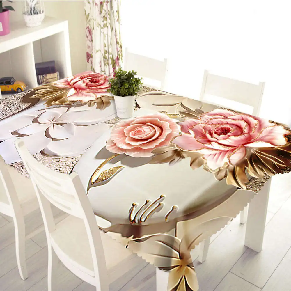 3D Peony Tablecloth Europe Carved Flowers Pattern Waterproof Cloth Thicken Rectangular Wedding Table Cloth Home Decoration
3D Peony Tablecloth Europe Carved Flowers Pattern Waterproof Cloth Thicken Rectangular Wedding Table Cloth Home Decoration