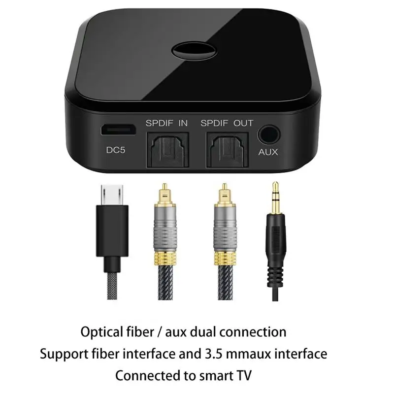 Bluetooth 5.0 HD Audio Transmitter Receiver Supports 3.5mm AUX SPDIF Digital TV Wireless Adapter For TV box headphone
Bluetooth 5.0 HD Audio Transmitter Receiver Supports 3.5mm AUX SPDIF Digital TV Wireless Adapter For TV box headphone