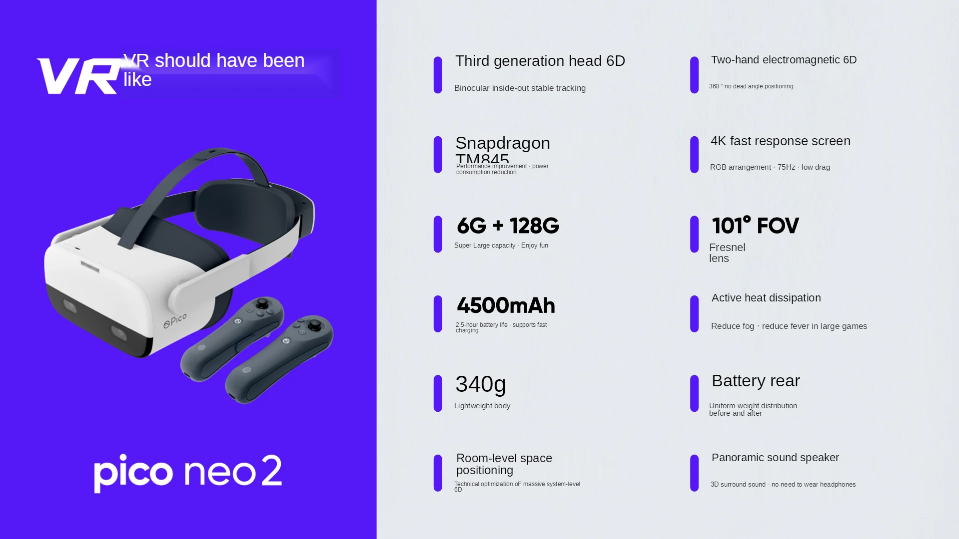 Pico Neo 2 Lite6DOFVR all-in-one VR goggles 4KVR motion sensing game console wireless streaming computer Steam game 3D goggles
Pico Neo 2 Lite6DOFVR all-in-one VR goggles 4KVR motion sensing game console wireless streaming computer Steam game 3D goggles