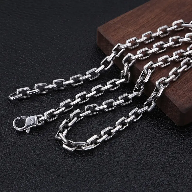 925 Sterling Silver Retro Thai Silver Men link Chain Clavicle Necklace Wholesale Pure Silver Box Necklace Dropshipping B1156
925 Sterling Silver Retro Thai Silver Men link Chain Clavicle Necklace Wholesale Pure Silver Box Necklace Dropshipping B1156