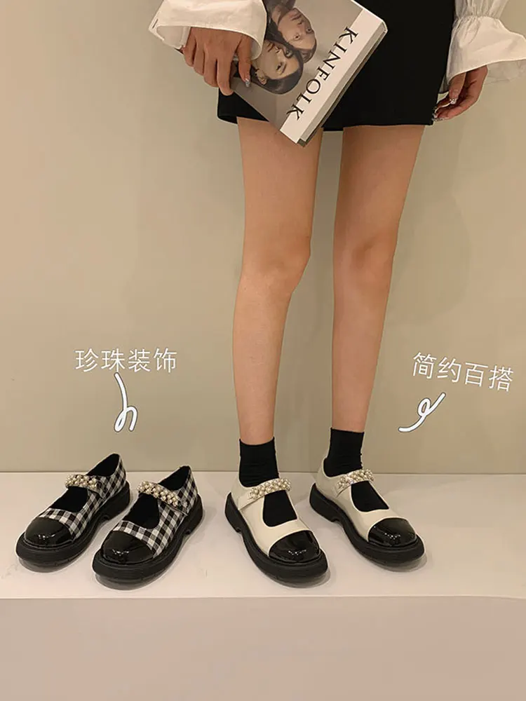 Women's Shoes, Leather Shoes, 2021 Spring and Autumn New Pearl Round Head Shallow Mouth Non-slip Fashion Mary Jane Shoes
Women's Shoes, Leather Shoes, 2021 Spring and Autumn New Pearl Round Head Shallow Mouth Non-slip Fashion Mary Jane Shoes