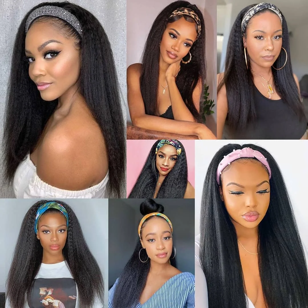 Kinky Straight Headband Wigs For Black Women Curly Human Hair Wigs 150% Density Yaki Straight Human Headband Scarf Wig 8-28Inch
Kinky Straight Headband Wigs For Black Women Curly Human Hair Wigs 150% Density Yaki Straight Human Headband Scarf Wig 8-28Inch