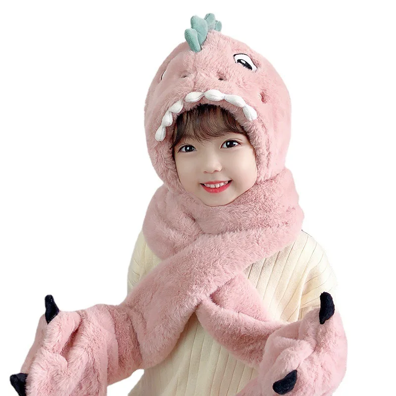 Children's Plush One-piece Hat Female Korean Style Cute Gloves Scarf Hats Three-piece Winter Dinosaur Cold-proof Super Soft Cap
Children's Plush One-piece Hat Female Korean Style Cute Gloves Scarf Hats Three-piece Winter Dinosaur Cold-proof Super Soft Cap