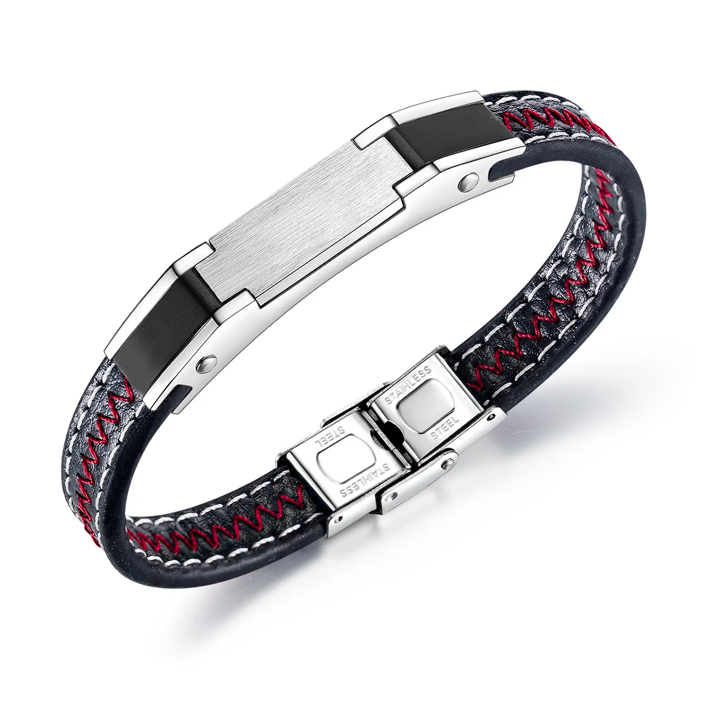 Cross Border Hot Sale Bracelet, European And American Domineering Personality Men's Leather Stainless Steel Jewelry Br
Cross Border Hot Sale Bracelet, European And American Domineering Personality Men's Leather Stainless Steel Jewelry Br