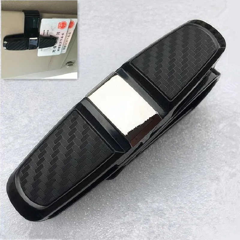 Black Car Sun Visor Sunglasses Holder Portable Fastener Cip Eyeglasses Clip Ticket Card Clamp ABS Car Glasses Cases
Black Car Sun Visor Sunglasses Holder Portable Fastener Cip Eyeglasses Clip Ticket Card Clamp ABS Car Glasses Cases
