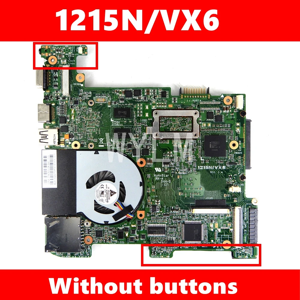 1215N/VX6 без кнопок материнская плата для ноутбука ASUS 1215N REV 1 3/1 4 100% протестированная