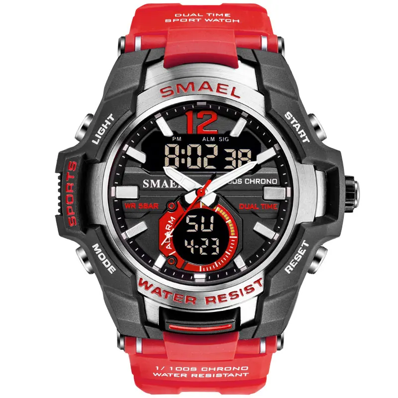 Men's Watch SMAEL Brand Military Watches Waterproof Dual Display Sports Quartz Digital Watches Men Electronic Watch Reloj Hombre
Men's Watch SMAEL Brand Military Watches Waterproof Dual Display Sports Quartz Digital Watches Men Electronic Watch Reloj Hombre