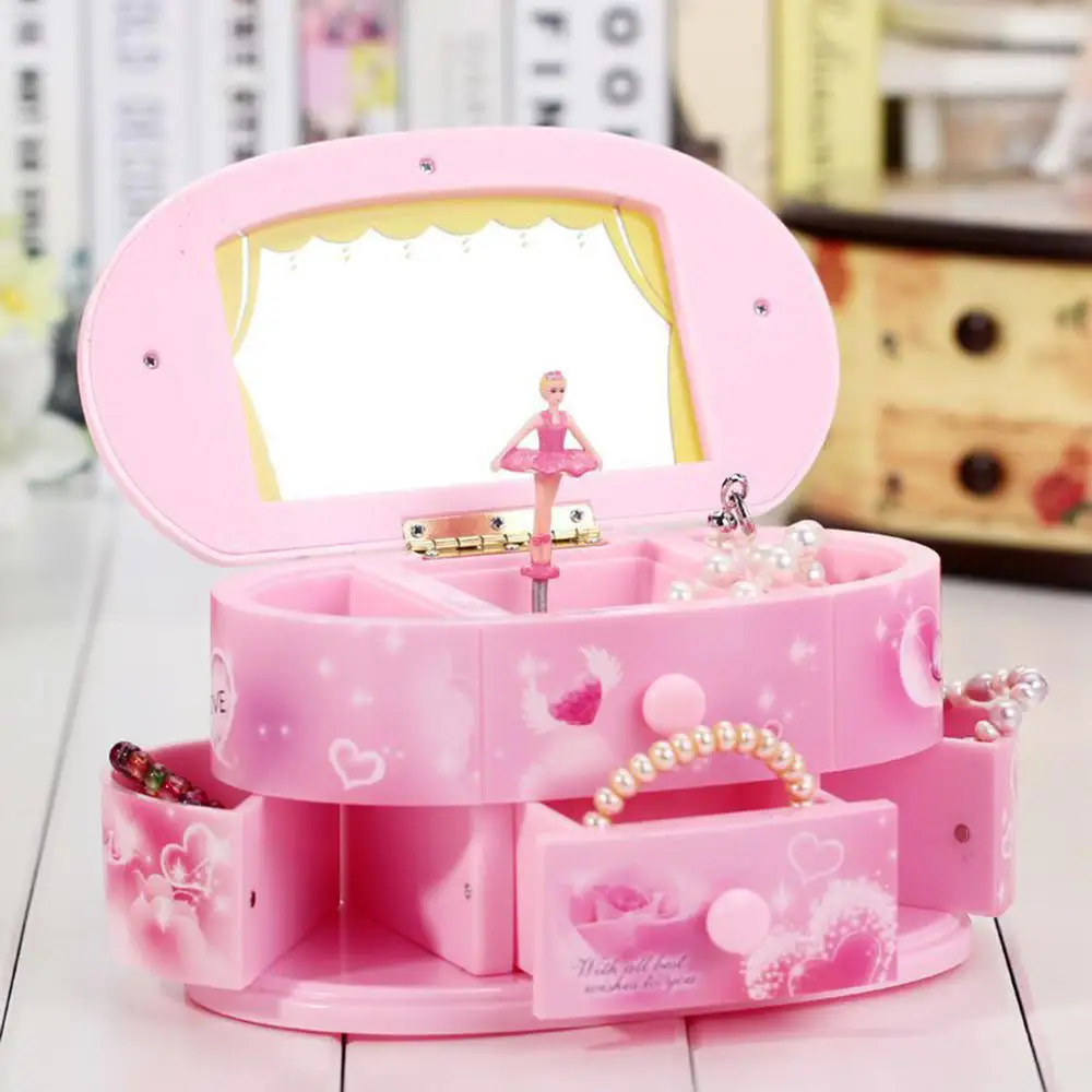 Pink Makeup Box Mirror Music Box Portable Jewelry Storage Box Home Storage Organizer Bitrthady Party Gift for Girlfriend Kids
Pink Makeup Box Mirror Music Box Portable Jewelry Storage Box Home Storage Organizer Bitrthady Party Gift for Girlfriend Kids