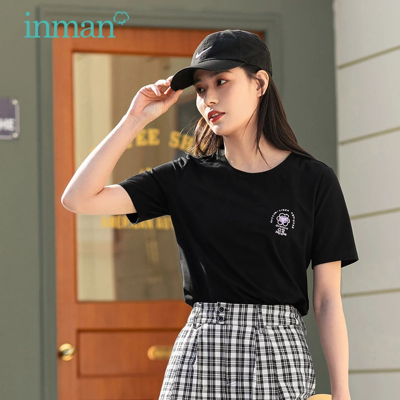 INMAN Summer Black T-Shirt Sweet Cool Girl Lady Casual Style Minimal Design Round Collar Letter Print Women Basic Cotton Tops
INMAN Summer Black T-Shirt Sweet Cool Girl Lady Casual Style Minimal Design Round Collar Letter Print Women Basic Cotton Tops