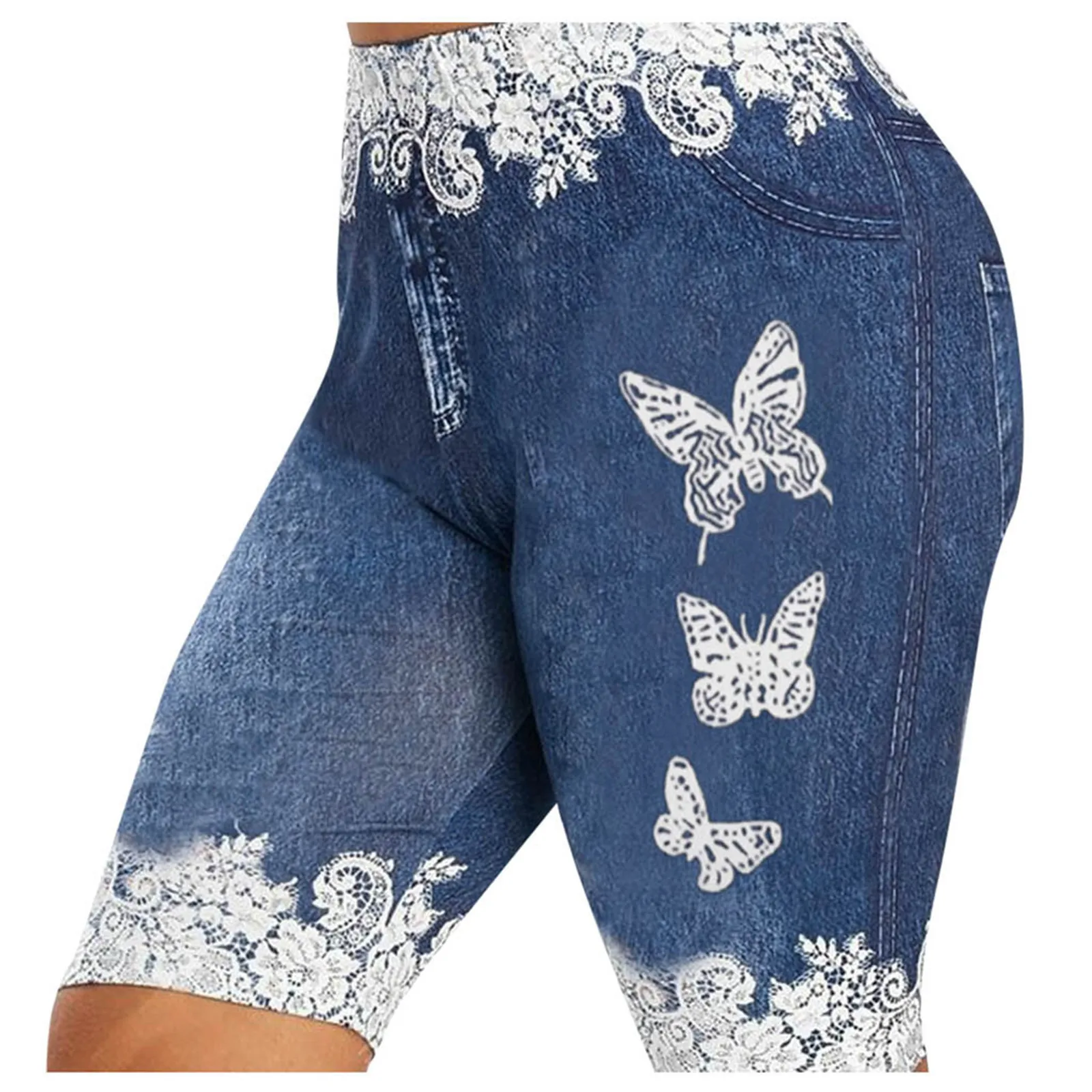 Fashion Women's Shorts Plus Size Skinny Butterfly Print Jeggings Lace Patchwork Denim Jean Shorts For Women Spodenki Damskie
Fashion Women's Shorts Plus Size Skinny Butterfly Print Jeggings Lace Patchwork Denim Jean Shorts For Women Spodenki Damskie