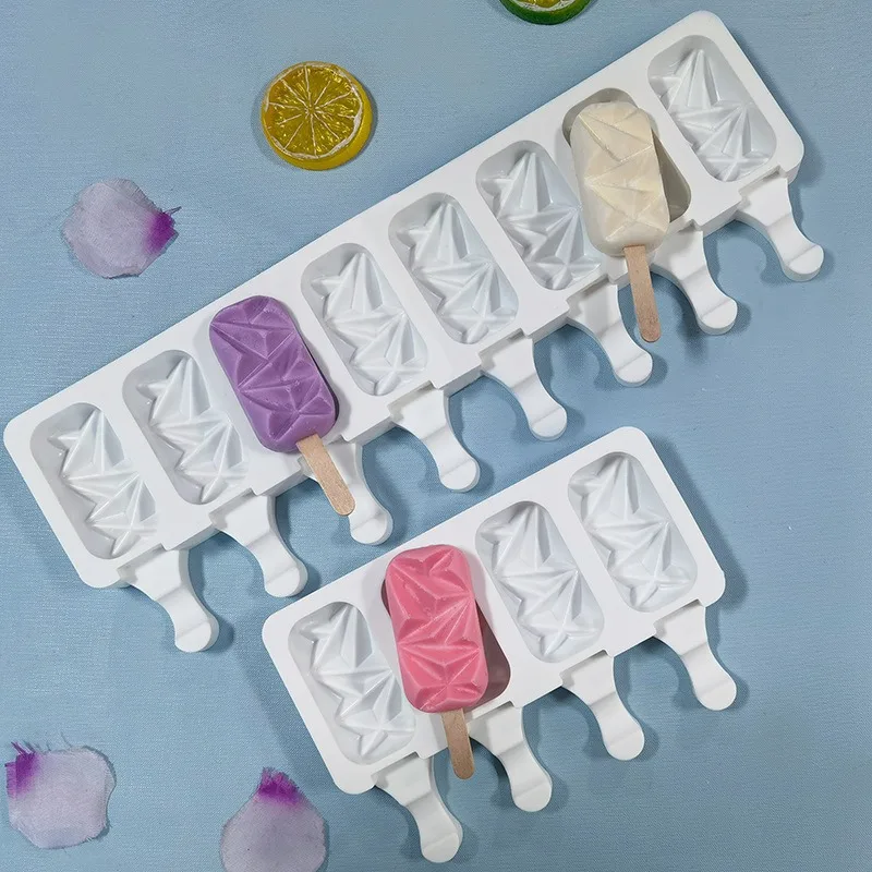 New Silicone Popsicle Mold Ice Cream Mould with Wooden Sticks Summer DIY Homemade Ice Cube Tray Ice Pop Block Dessert Maker Tool
New Silicone Popsicle Mold Ice Cream Mould with Wooden Sticks Summer DIY Homemade Ice Cube Tray Ice Pop Block Dessert Maker Tool