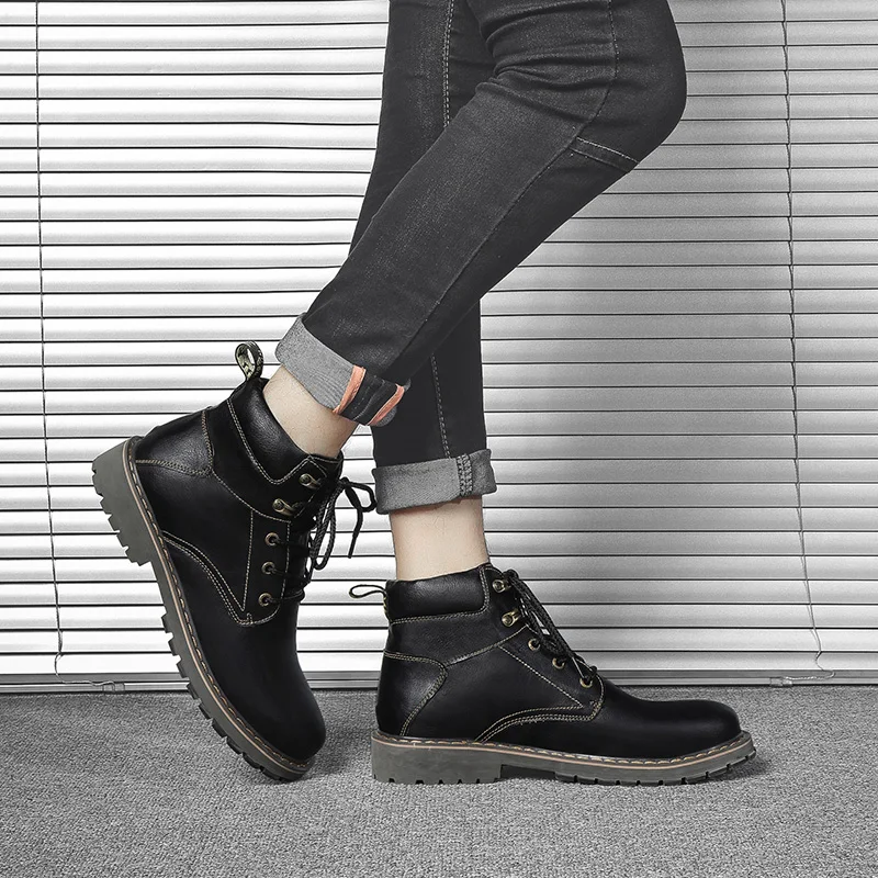 Зимние мужские ботинки Zapatillas, мужские повседневные винтажные кожаные ботильоны на толстой подошве, высокие мужские ботинки
Зимние мужские ботинки Zapatillas, мужские повседневные винтажные кожаные ботильоны на толстой подошве, высокие мужские ботинки