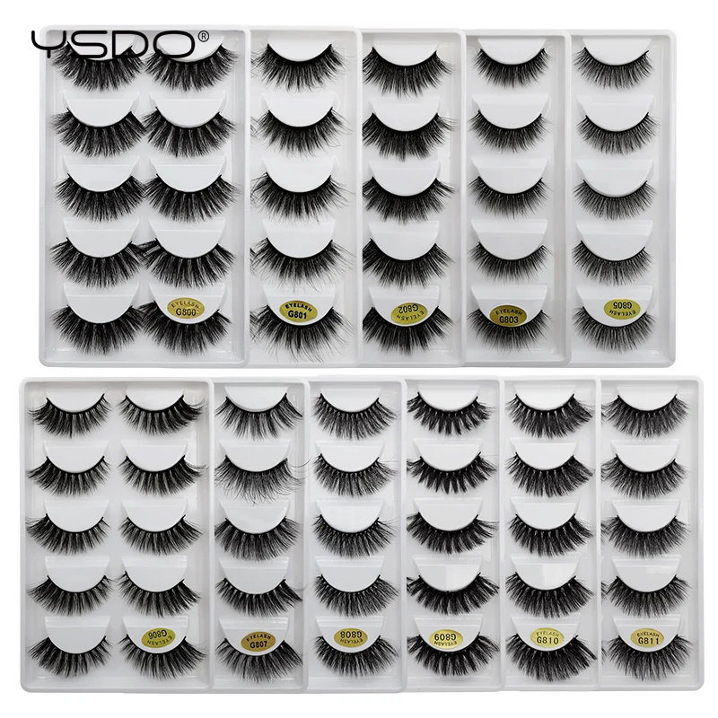 

Wholesale 10/20/50/100 Boxes Mink Eyelashes Natural Fluffy 3d Mink Lashes In Bulk Faux Cils Maquiagem Dramatic False Eyelashes