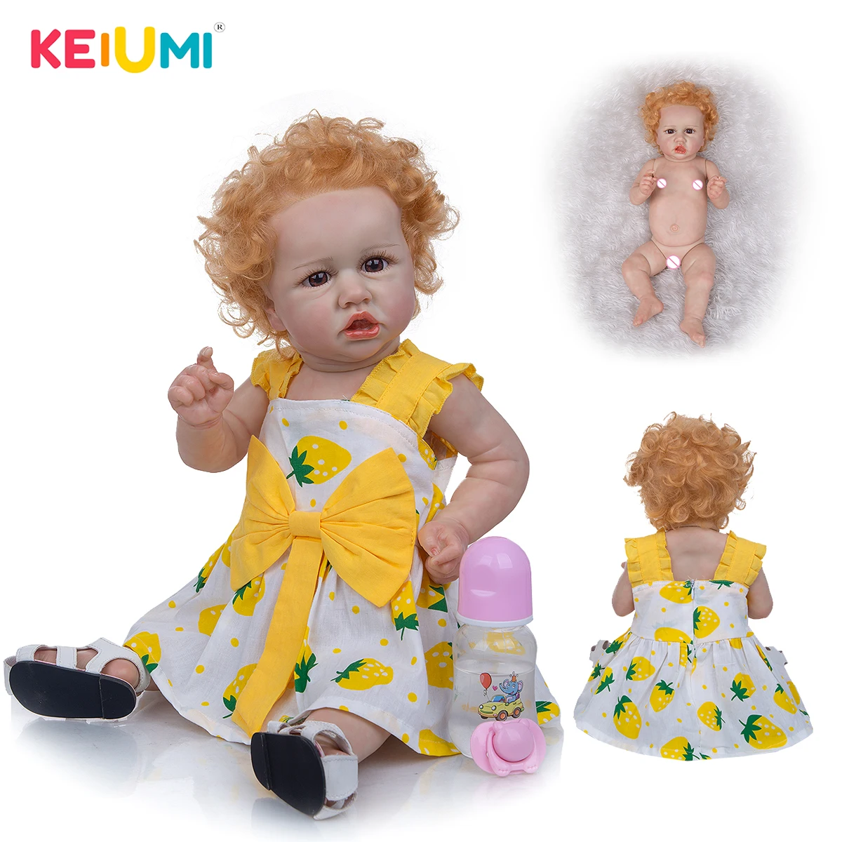 23 Inch Full Body Silicone Reborn Babies Doll Realistic Waterproof Vinyl Dolls 3D-Paint Skin Newborn Bebies Kid Playmate Toy
23 Inch Full Body Silicone Reborn Babies Doll Realistic Waterproof Vinyl Dolls 3D-Paint Skin Newborn Bebies Kid Playmate Toy