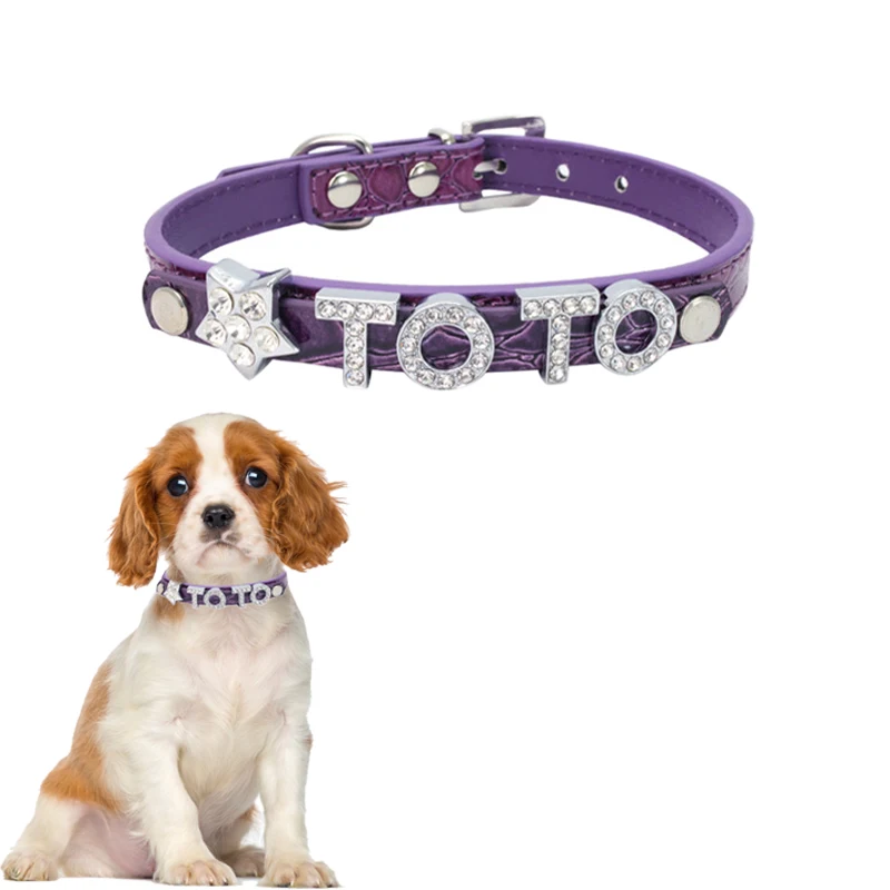 Personalized Dog Collar Custom Pet ID Nameplate Puppy Cat Bling Rhinestone Pet Decoration Crocodile Grain Leather DIY Dog Collar
Personalized Dog Collar Custom Pet ID Nameplate Puppy Cat Bling Rhinestone Pet Decoration Crocodile Grain Leather DIY Dog Collar