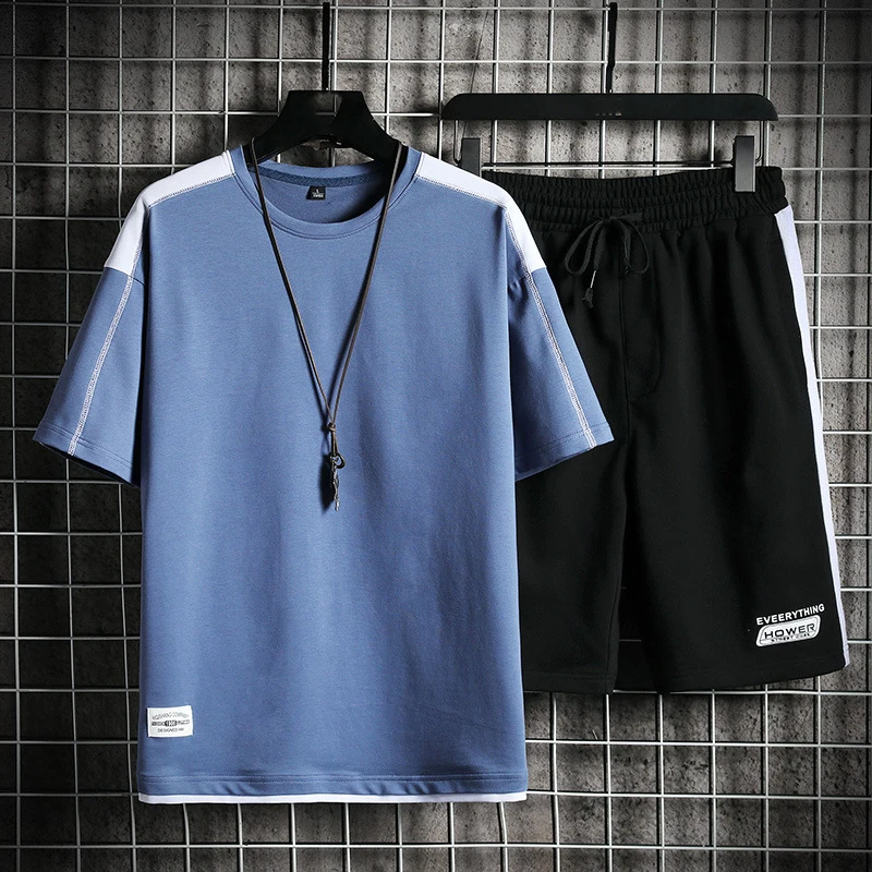 Men's Summer Tracksuit Sportswear Short Sleeve T Shirts+Short Two Piece Sets 2021 New Male Casual Sports Suits Brand Clothing
Men's Summer Tracksuit Sportswear Short Sleeve T Shirts+Short Two Piece Sets 2021 New Male Casual Sports Suits Brand Clothing
