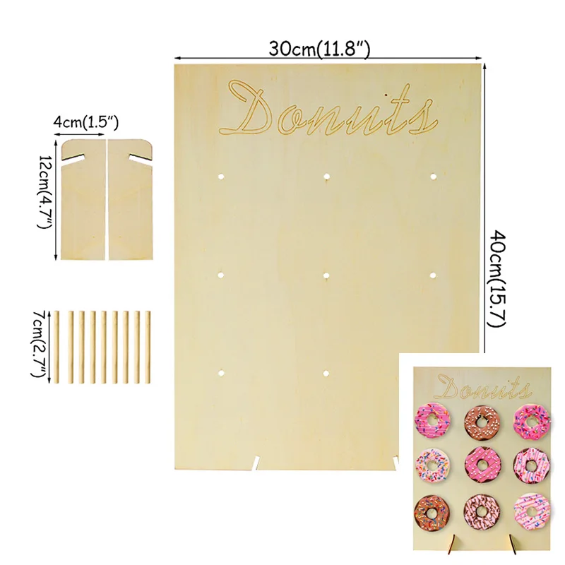 WEIGAO Wedding Decoration Donuts Wall Wooden Holds Stand Dessert Doughnut Table Holder Wedding Kids Birthday Party Supplies
WEIGAO Wedding Decoration Donuts Wall Wooden Holds Stand Dessert Doughnut Table Holder Wedding Kids Birthday Party Supplies