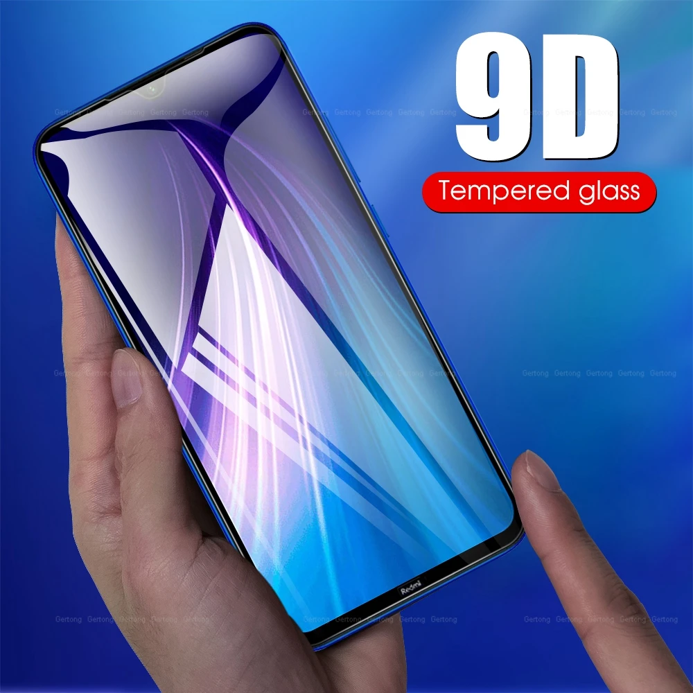 9D закаленное стекло для Xiaomi Redmi Note 8 T 7 6 Pro Защита экрана 7A 8A 6A полная защитная