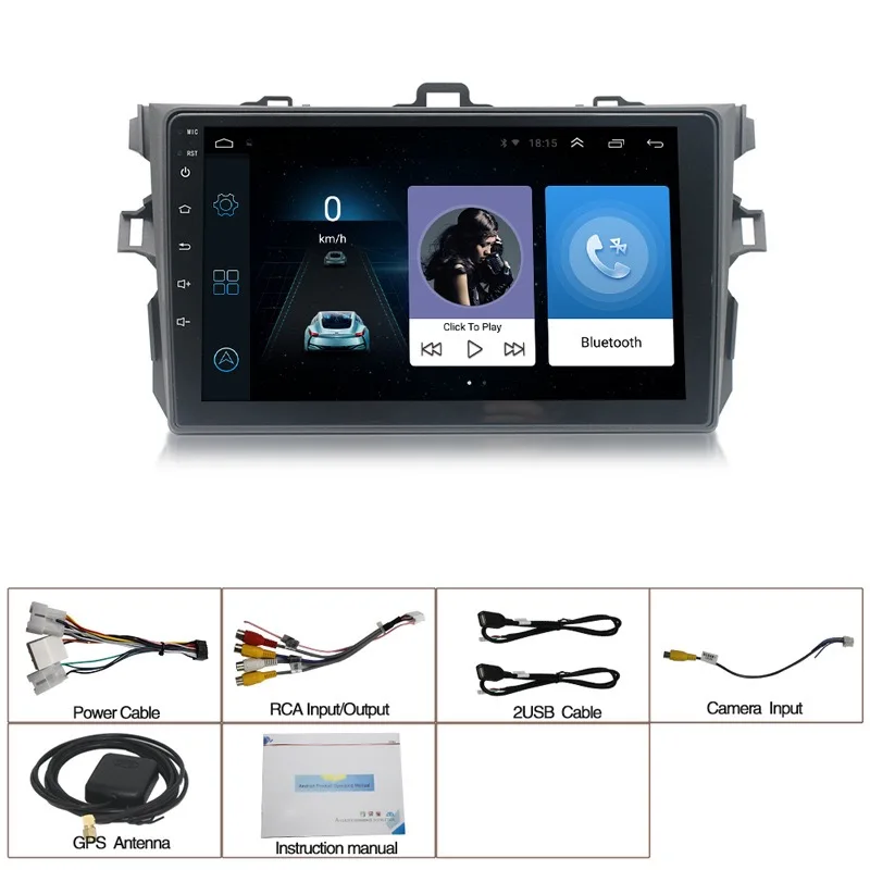 2 DIN Android 10.0 car multimedia player stereo audio radio 4G Wifi speaker carplay Touch screen for Toyota Corolla 2006-2013 9"
2 DIN Android 10.0 car multimedia player stereo audio radio 4G Wifi speaker carplay Touch screen for Toyota Corolla 2006-2013 9"