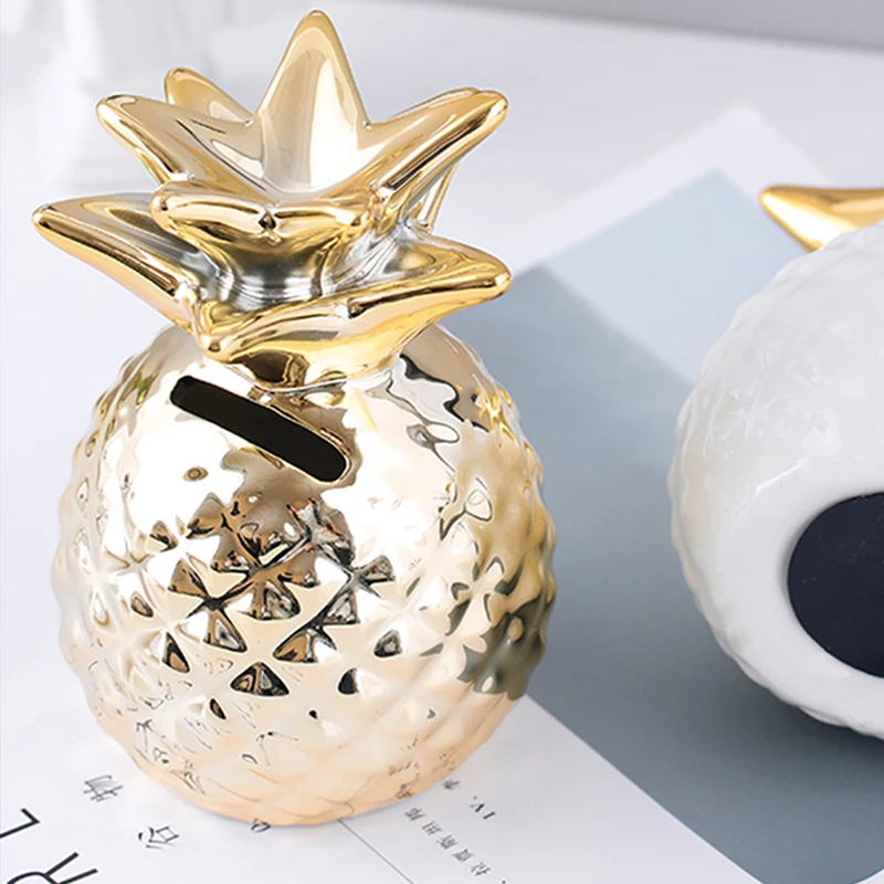 Golden Pineapple Piggy Bank Nordic Light Luxury Ceramic Creative Home Living Room Porch Model Sofa Decor Money Coins Storage
Golden Pineapple Piggy Bank Nordic Light Luxury Ceramic Creative Home Living Room Porch Model Sofa Decor Money Coins Storage