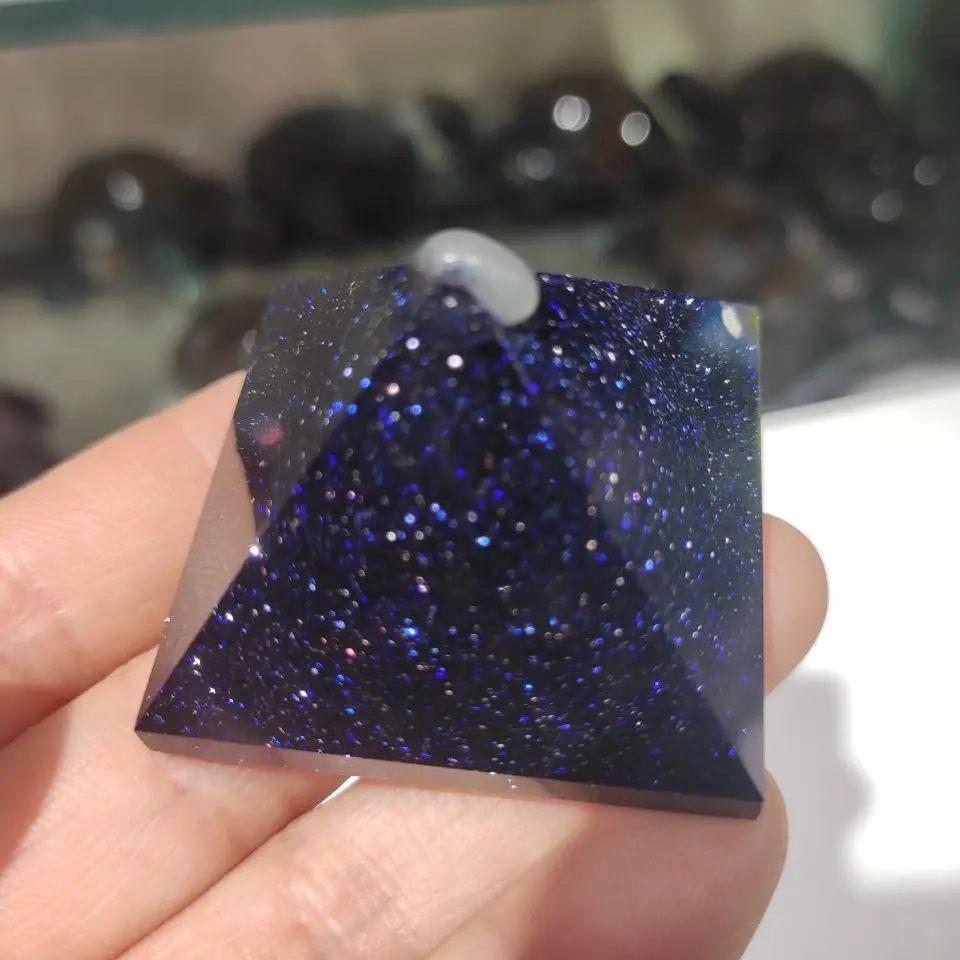 4CM Natural Blue sandstone quartz crystal pyramid healing rock clear gemstone crystal pyramid as gift
4CM Natural Blue sandstone quartz crystal pyramid healing rock clear gemstone crystal pyramid as gift