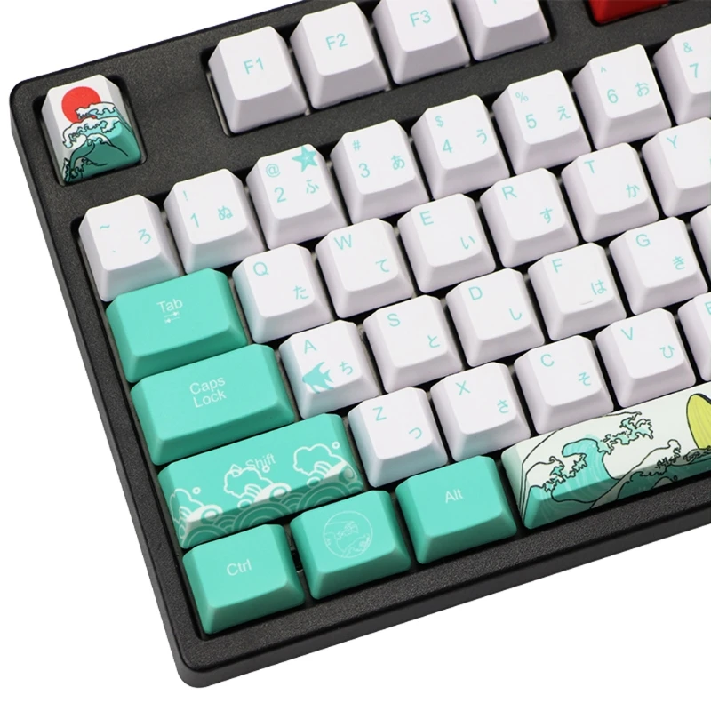 110 Keys Japanese Dye Sublimation OEM PBT Keycaps Full Set Mechanical Keyboard Keycaps Ukiyo-e Sea Waves Keycaps
110 Keys Japanese Dye Sublimation OEM PBT Keycaps Full Set Mechanical Keyboard Keycaps Ukiyo-e Sea Waves Keycaps
