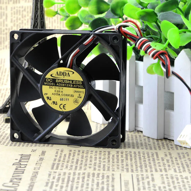NEW 8025 12V 0.55A 3 wires AD0812XB-A73GL Motor protection cooling 
NEW 8025 12V 0.55A 3 wires AD0812XB-A73GL Motor protection cooling