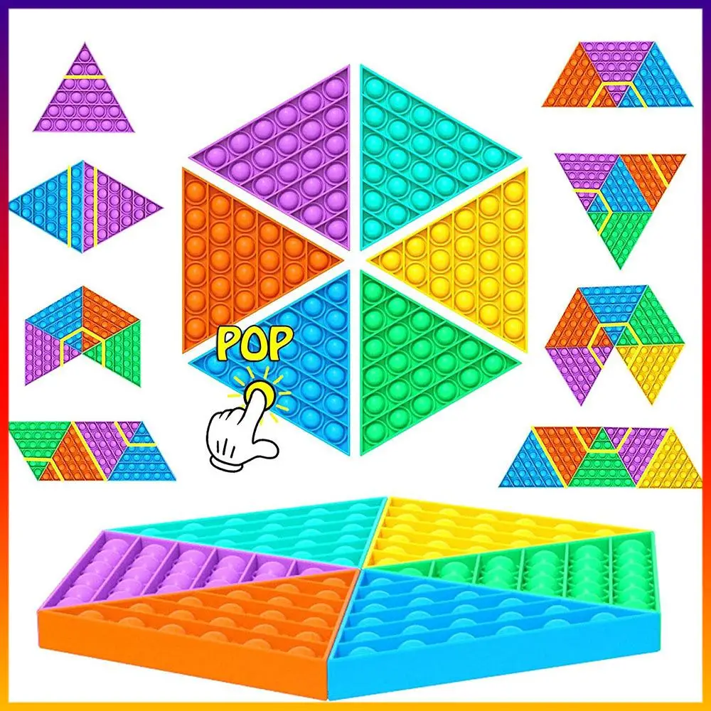 Новинка, разноцветный треугольный пазл Pop It, игрушки-фиджеты для детей и взрослых, антистрессовая игрушка, детский Графический пазл, развива...
Новинка, разноцветный треугольный пазл Pop It, игрушки-фиджеты для детей и взрослых, антистрессовая игрушка, детский Графический пазл, развива...
