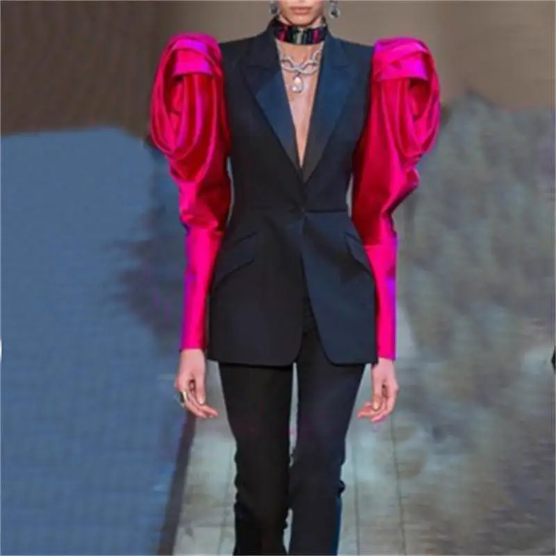 Fashion blazer female spring New Contrast three-dimensional bubble long sleeves slim fit Blazer women coat Casual jacket women
Fashion blazer female spring New Contrast three-dimensional bubble long sleeves slim fit Blazer women coat Casual jacket women