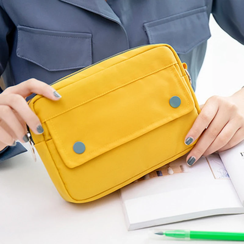 Canvas Multi Layers Desktop Storage Folder Document Pencil Pens Stationery Double Concealed Button Organizer Bag
Canvas Multi Layers Desktop Storage Folder Document Pencil Pens Stationery Double Concealed Button Organizer Bag