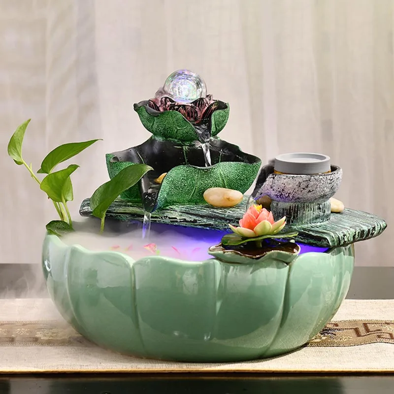 220V Ceramic Fish Tank Indoor Water Fountain Lucky Feng Shui Home Decor Tabletop Fountain Rockery Waterfall Ornaments Gift Craft
220V Ceramic Fish Tank Indoor Water Fountain Lucky Feng Shui Home Decor Tabletop Fountain Rockery Waterfall Ornaments Gift Craft