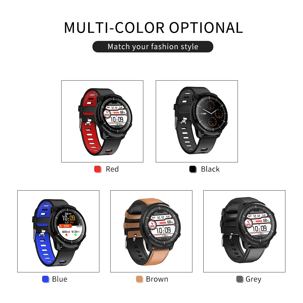 1.3" Smartwatch Silicone Band Full-Touch Screen Heart Rate Fitness Smart watch Multi-function IP67 Waterproof Watches
1.3" Smartwatch Silicone Band Full-Touch Screen Heart Rate Fitness Smart watch Multi-function IP67 Waterproof Watches