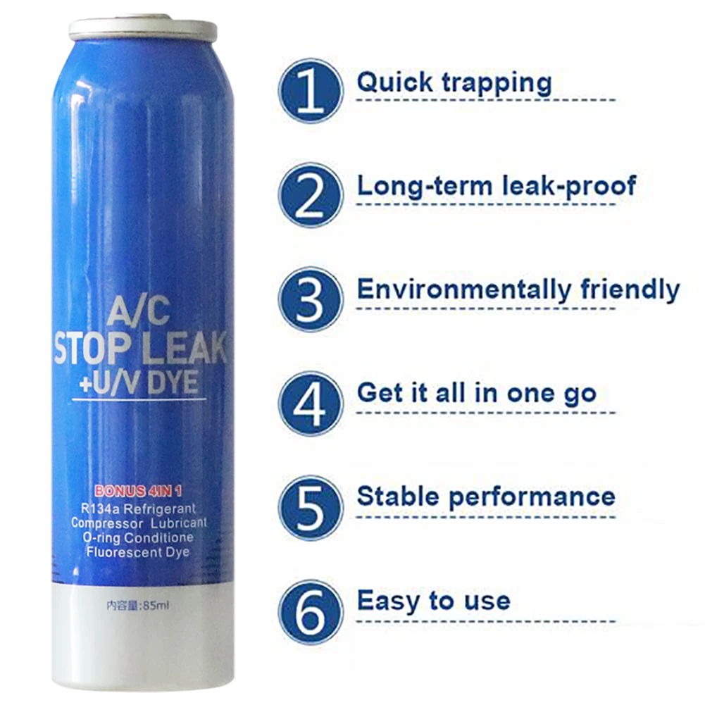 Car Air Conditioner Leak Repair Agent Durable Wear-resistant Air Conditioner Universal Refrigerant Plugging Agent Sealant
Car Air Conditioner Leak Repair Agent Durable Wear-resistant Air Conditioner Universal Refrigerant Plugging Agent Sealant
