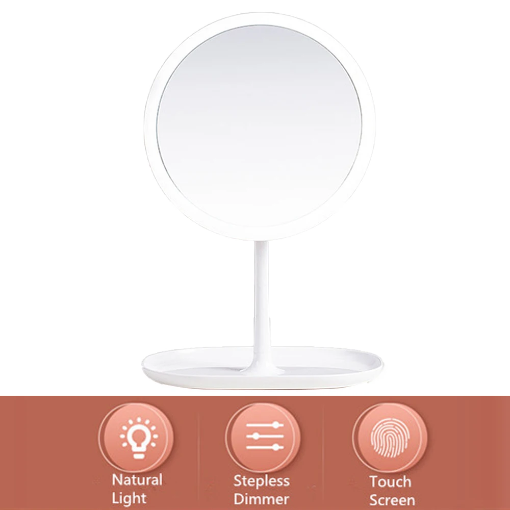 LED Makeup mirror Touch control LED Rechargeable natural Fill Light Cosmetic Vanity Mirror Adjustable Storage Base girl boy gift
LED Makeup mirror Touch control LED Rechargeable natural Fill Light Cosmetic Vanity Mirror Adjustable Storage Base girl boy gift