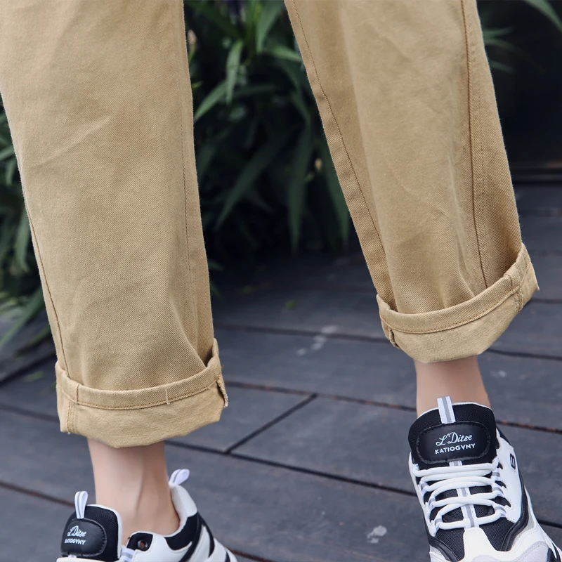 Khaki Female Pants 2020 Elastic High Waist Stright Plus Size Trousers Woman Korean Style Solid Casual Wide Leg Streetwear Winter
Khaki Female Pants 2020 Elastic High Waist Stright Plus Size Trousers Woman Korean Style Solid Casual Wide Leg Streetwear Winter