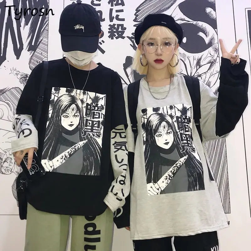 Fake Two Pieces Hoodies Women Design Harajuku Japanese Style Dark Academia Print Graphic Sweatshirts Long Sleeve Top Couples Ins
Fake Two Pieces Hoodies Women Design Harajuku Japanese Style Dark Academia Print Graphic Sweatshirts Long Sleeve Top Couples Ins