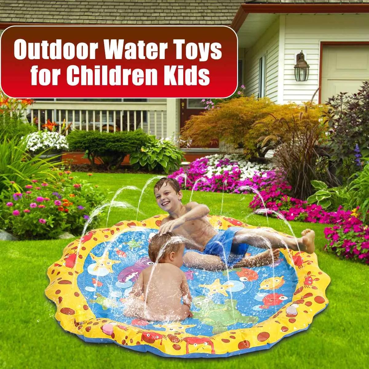 Sprinkle Splash Play Mat Fun Summer Spray ToysInflatable Splash Mat Outdoor Water Toys for Children Kids Toddlers 100/150/170CM
Sprinkle Splash Play Mat Fun Summer Spray ToysInflatable Splash Mat Outdoor Water Toys for Children Kids Toddlers 100/150/170CM