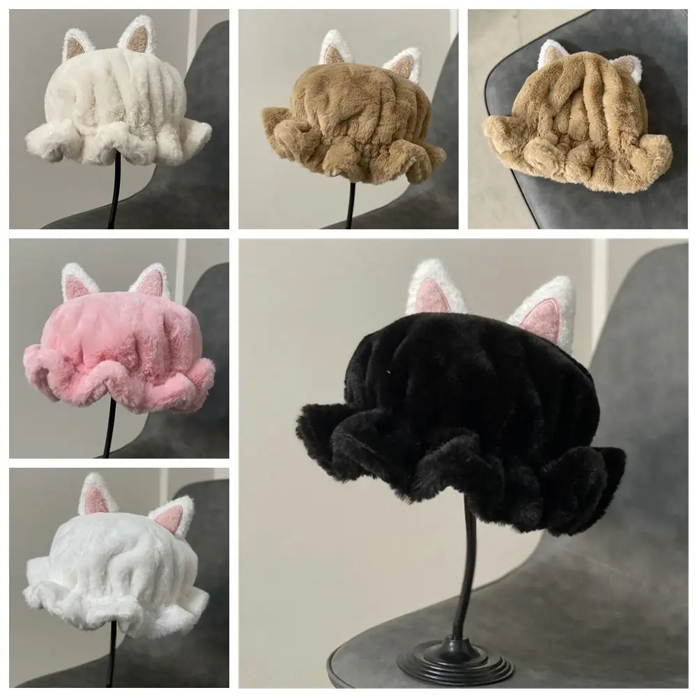 Khaki Color Thicken Warm Winter Autumn Gift for Women Beret Hat Plush Wide Head Fisherman Hat with Rabbit Ear Pattern
Khaki Color Thicken Warm Winter Autumn Gift for Women Beret Hat Plush Wide Head Fisherman Hat with Rabbit Ear Pattern