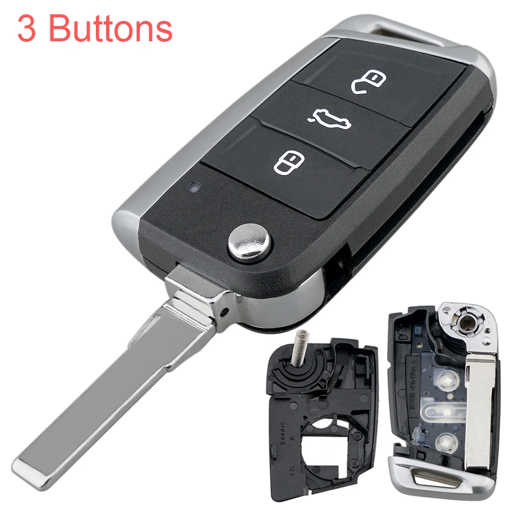 3 Buttons Car Styling Flip Folding Key Fob Smart Frosted Shell Replacement For VW Volkswagen Golf 7 MK7 Octavia A7 Seat
3 Buttons Car Styling Flip Folding Key Fob Smart Frosted Shell Replacement For VW Volkswagen Golf 7 MK7 Octavia A7 Seat