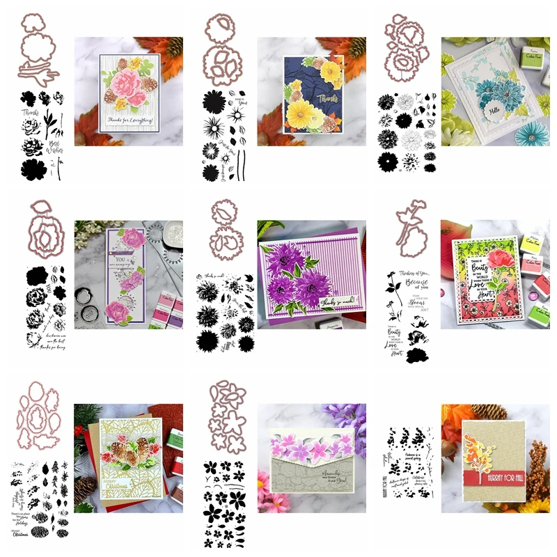 Layered Florals Rose Daisy Thorn Metal Cutting Dies Match Clear Silicone Stamps Basic Words Sentences DIY Scrapbooking 2020
Layered Florals Rose Daisy Thorn Metal Cutting Dies Match Clear Silicone Stamps Basic Words Sentences DIY Scrapbooking 2020