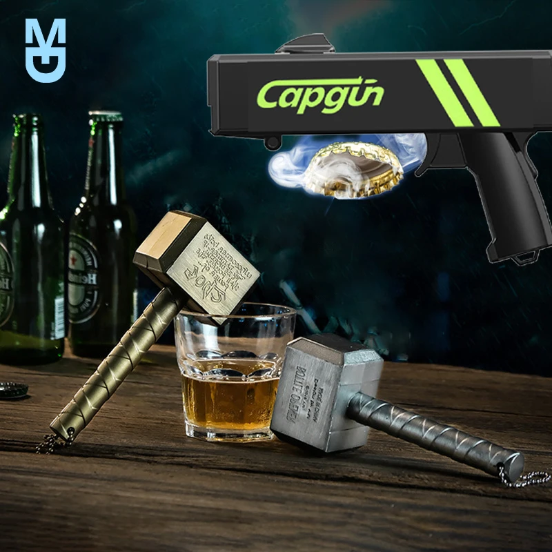 New Creative Hammer Corkscrew Flying Gun Cap Launcher Portable Beverage Beer Opening Tool Drinking Game Gadget Bar Accessories
New Creative Hammer Corkscrew Flying Gun Cap Launcher Portable Beverage Beer Opening Tool Drinking Game Gadget Bar Accessories
