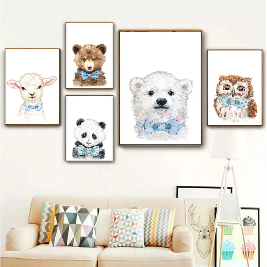 Sheep Panda Pig Bear Dog Owl Tie Jungle Animal Wall Art Canvas Painting Nordic Posters And Prints Wall Pictures Kids Room Decor
Sheep Panda Pig Bear Dog Owl Tie Jungle Animal Wall Art Canvas Painting Nordic Posters And Prints Wall Pictures Kids Room Decor