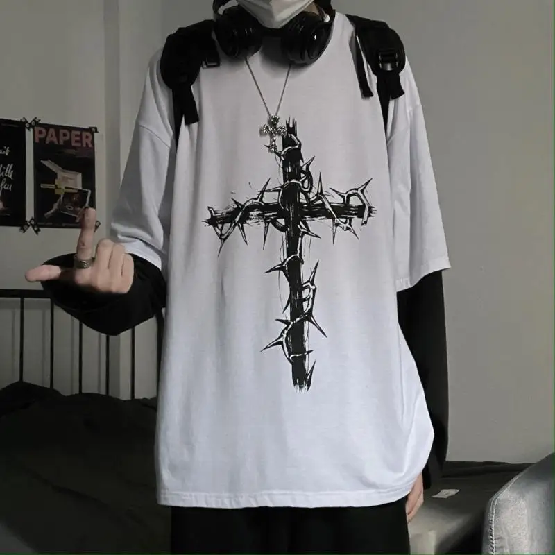 Punk Gothic Dark Hip Hop Fake Two Piece Oversized Men T Shirt Long Sleeve Clothe Japanese Streetwear Unisex Autumn Cross Print
Punk Gothic Dark Hip Hop Fake Two Piece Oversized Men T Shirt Long Sleeve Clothe Japanese Streetwear Unisex Autumn Cross Print