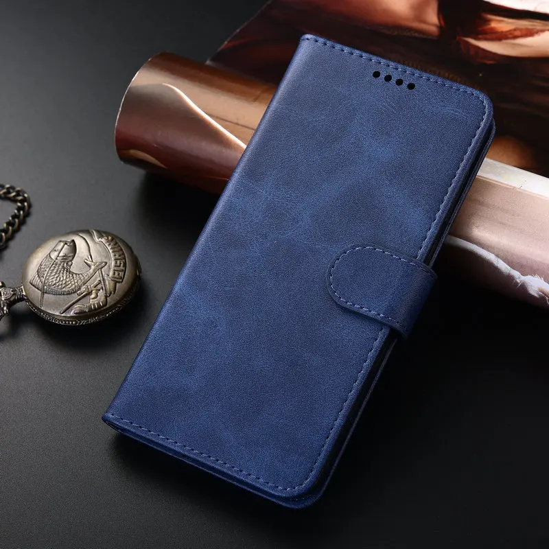 Мягкий кожаный чехол-книжка в стиле ретро с магнитной застежкой для Huawei honor 7S 7X 8X 8S