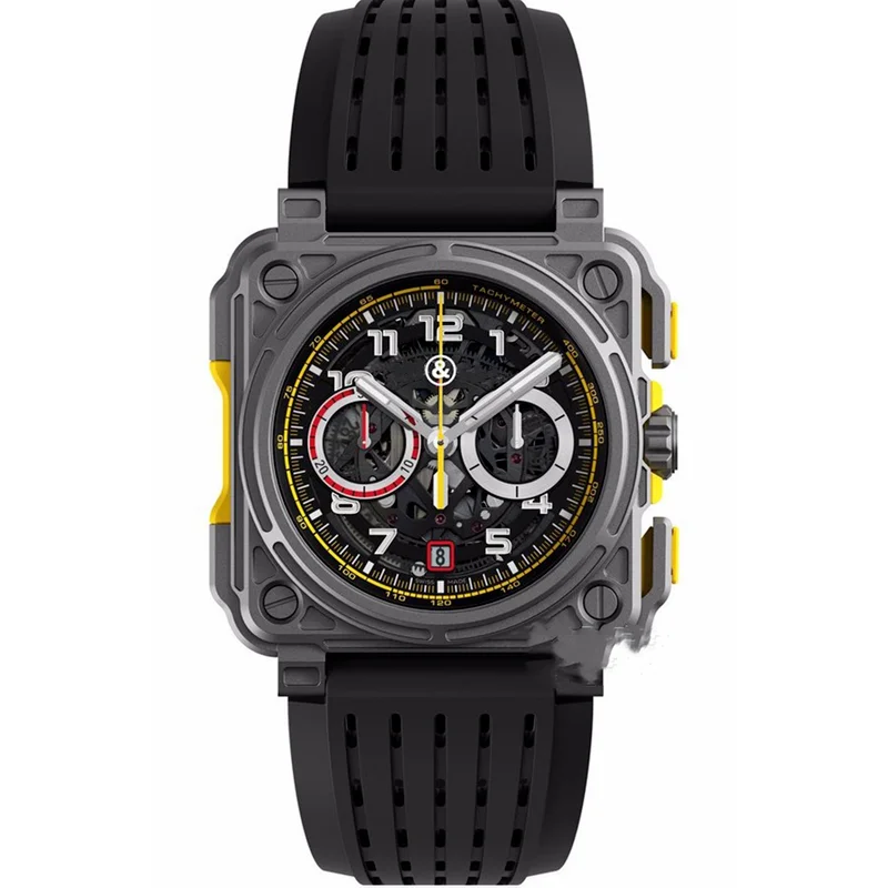 UMQ Fashion BR Model Sport Rubber Watchband Quartz Bell Luxury Multifunction Watch Business Stainless Steel Man Ross Wristwatch
UMQ Fashion BR Model Sport Rubber Watchband Quartz Bell Luxury Multifunction Watch Business Stainless Steel Man Ross Wristwatch
