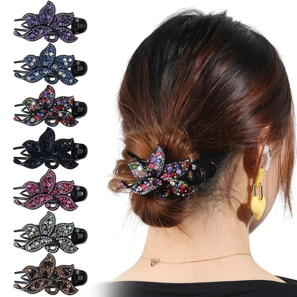 Women's Fashion Duckbill Hair Claws Flower Hair Clip Rhinestone Hairpin Elegant Hair Dovetail Clips
Women's Fashion Duckbill Hair Claws Flower Hair Clip Rhinestone Hairpin Elegant Hair Dovetail Clips