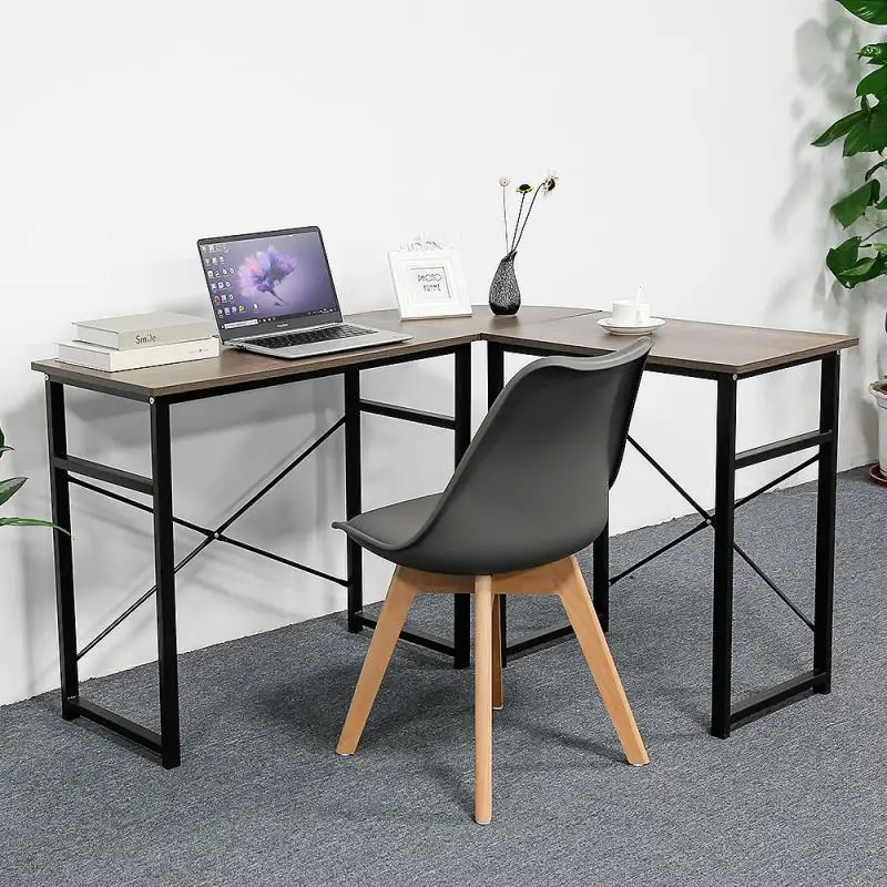 

L-образный стол для компьютера, ноутбука, письменный стол, экономия места, мебель, легко собирается HWC