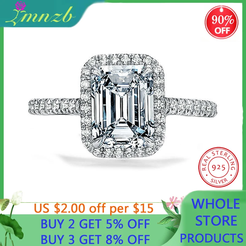 LMNZB Fine Jewelry 925 Sterling Silver Rings for Women 7*10MM White CZ Diamant Couple Wedding Ring Engagement Ring LR352
LMNZB Fine Jewelry 925 Sterling Silver Rings for Women 7*10MM White CZ Diamant Couple Wedding Ring Engagement Ring LR352
